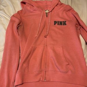 PINK pink zip-up hoodie